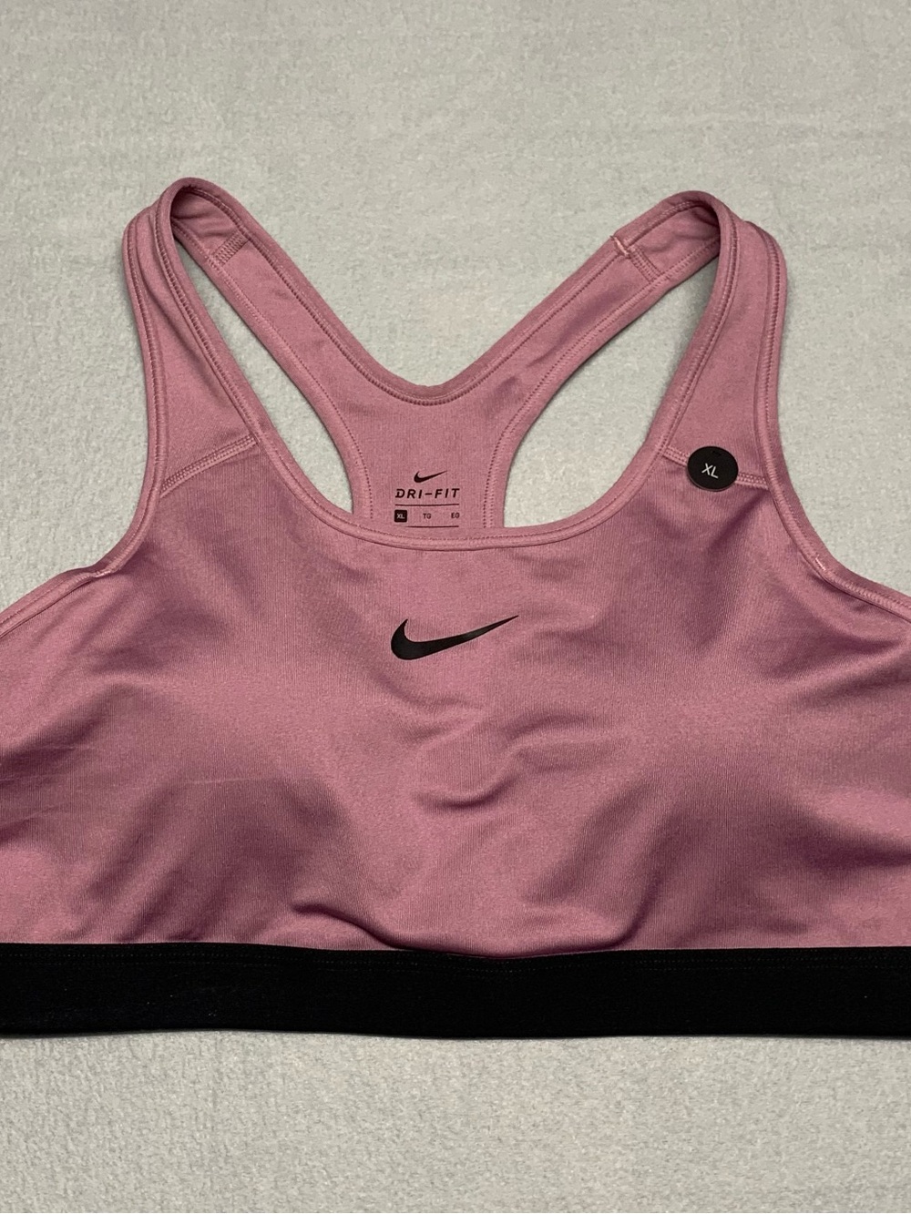 Nike Pink Racerback Sports Bra with Black Band